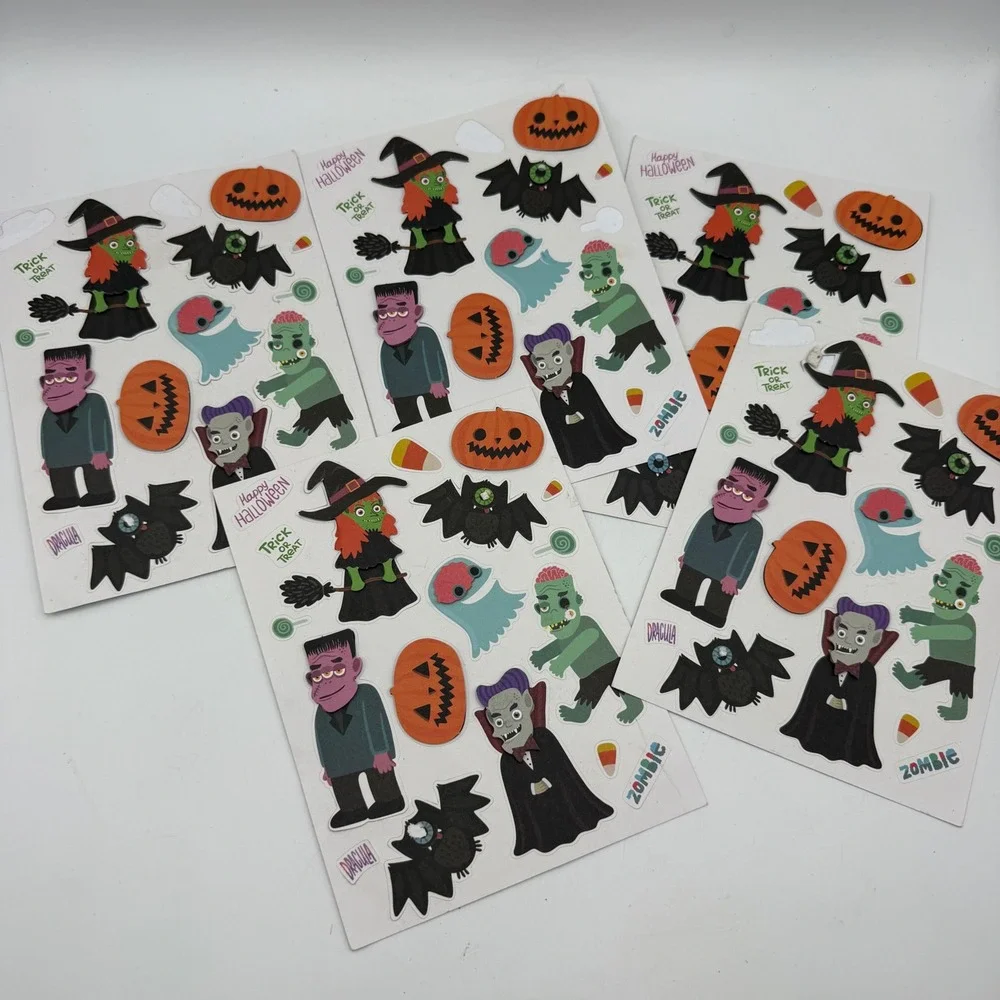 Paper Magic Group Halloween Stickers Vintage 1997 Lot Multi Monster Witch Retro